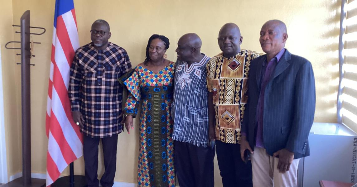 Hon. Jerolinmek Piah with Princess Fatu Gayflor and others.